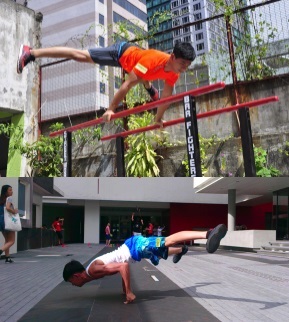 香港街头极限健身高手