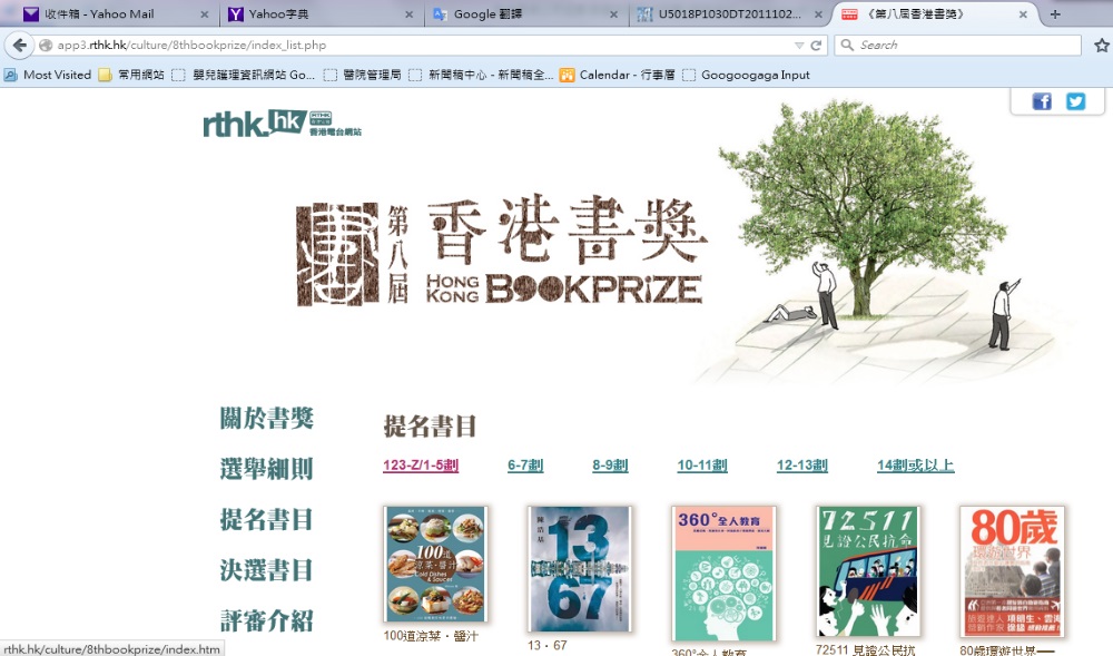 香港書獎公眾投票 齊選年度中文好書