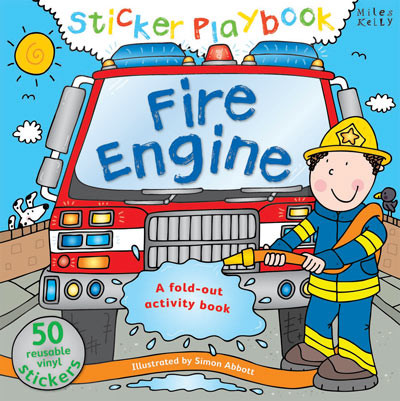 外國兒童圖書優惠 Fire Engine, Sticker Playbook